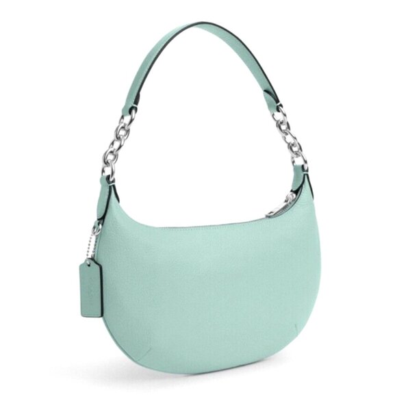 New Coach CE619 Payton Hobo Shoulder bag Pebble Leather Faded Blue - Picture 3 of 4